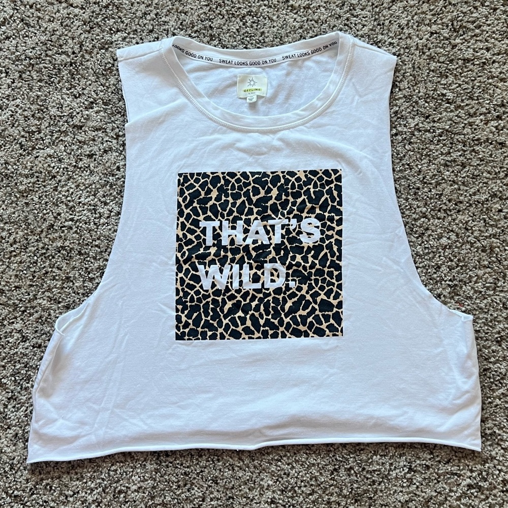 Aerie Offline Crop Sweatshirt Tank